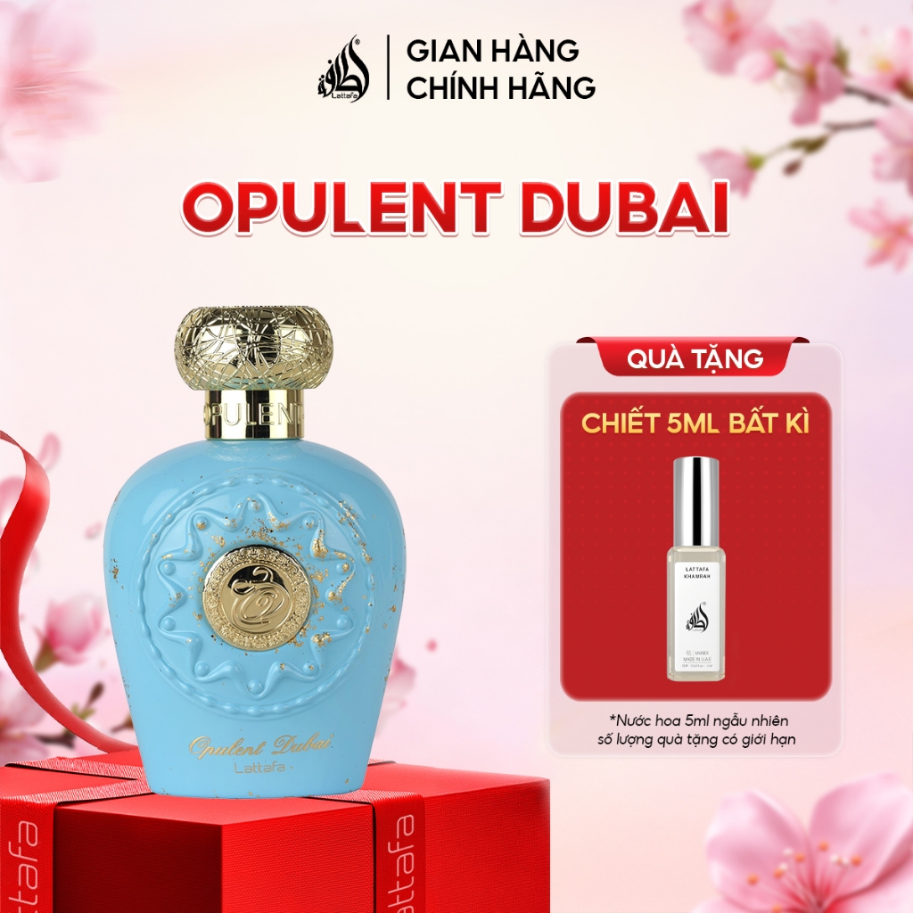 Nước hoa unisex Lattafa Opulent Dubai mùi hương hiện đại, cá tính, bí ẩn chai 100ml