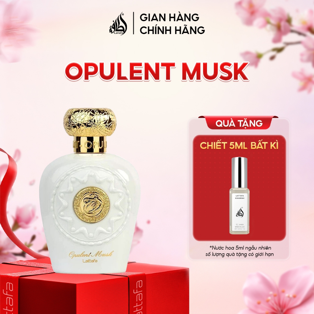 Nước hoa nữ Lattafa Opulent Musk EDP hương thơm ấm áp cổ điển - Nước hoa Dubai cao cấp 100ml