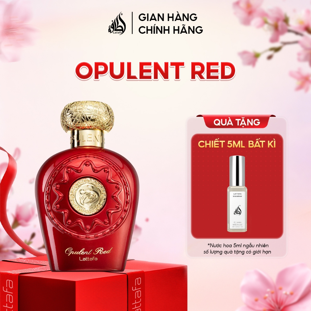 Nước hoa unisex Lattafa Opulent Red EDP hương thơm sang trọng thu hút mọi ánh nhìn 100ml