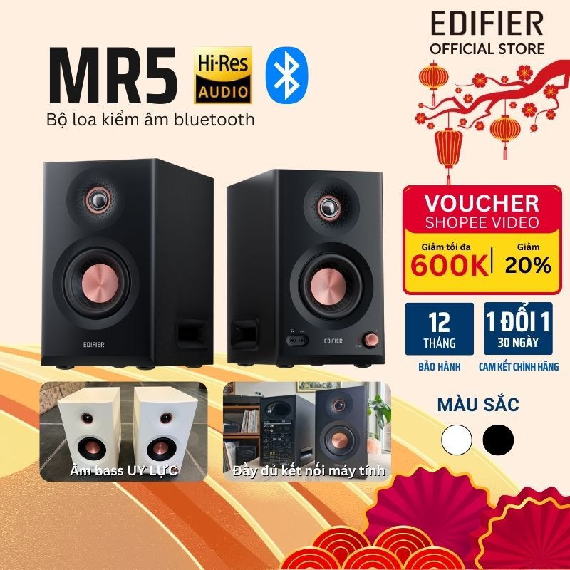 Loa Edifier MR5 Bluetooth 6.0 Kiểm Âm 110W, Hires Audio Codec LDAC, Balance TRS | Bảo Hành 12 Tháng