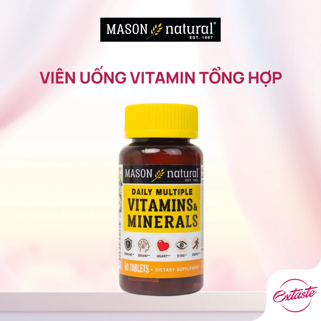 Viên vitamin tổng hợp Mason Natural Daily Multiple Vitamins With Minerals 60 viên