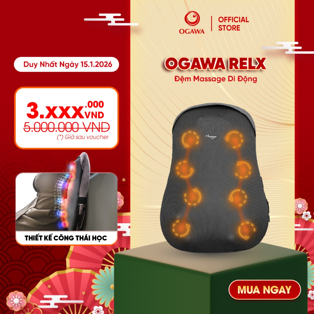 OGAWA Máy massage lưng Relx - đa năng - gọn nhẹ