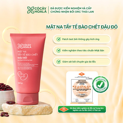 8.8 COMBO 2 Mặt Nạ Tẩy Tế Bào Chết Đậu Đỏ Cỏ Cây Hoa Lá 150g Tặng Kèm Túi Vải
