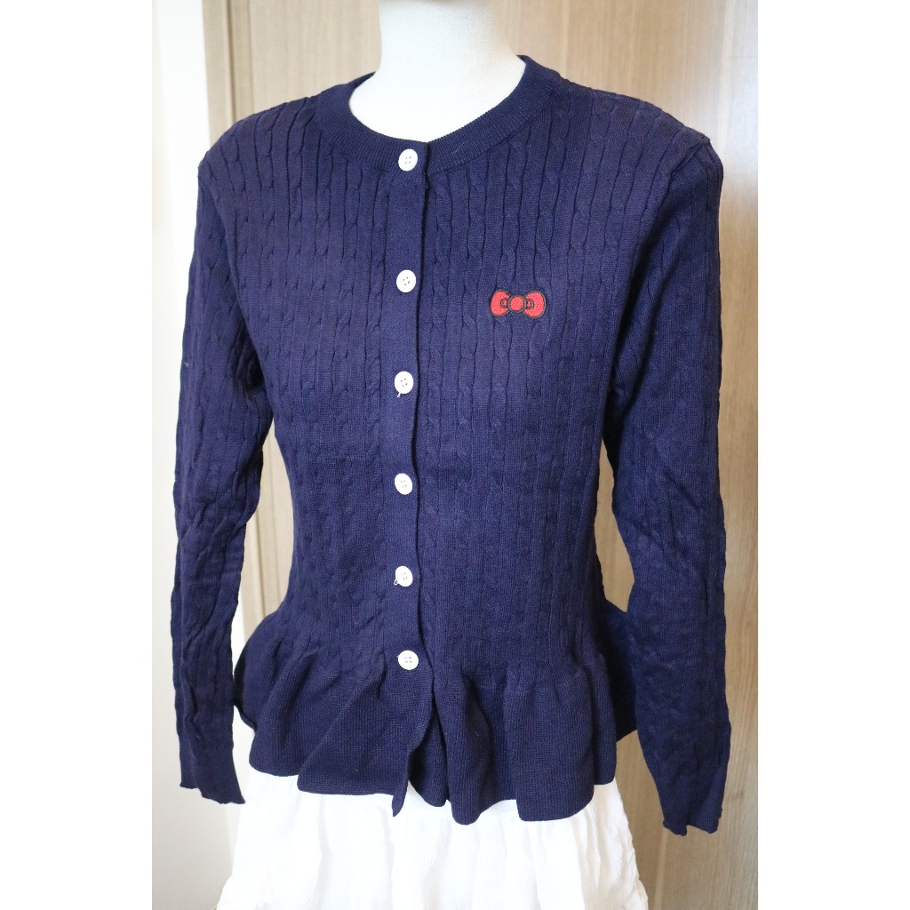 Áo len vặn thừng 𝒀𝑼𝑴𝑴𝒀 dáng ôm, Áo len cardigan viền xoè thêu logo kitty đỏ phong cách Hàn Quốc_AL28 | BigBuy360 - bigbuy360.vn