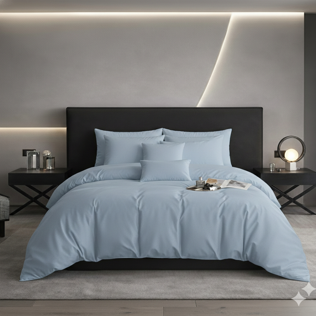 Bộ ga kèm Vỏ chăn Akemi Tencel Lyocell Earnest Barkley Collection, gồm 6 món (Super King / King / Qu