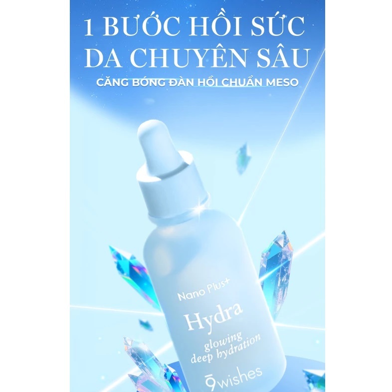 Tinh Chất Dưỡng Ẩm 9Wishes Hydra Ampule Nano Plus+ 30ml - Chip Cosmetic