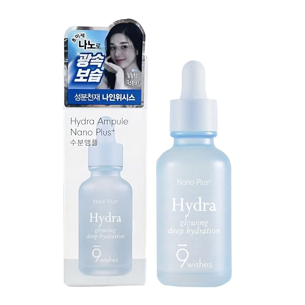 Serum Dưỡng Ẩm Căng Bóng Da 9Wishes Hydra Ampule Nano Plus+ 30ml - Chill Cosmetic