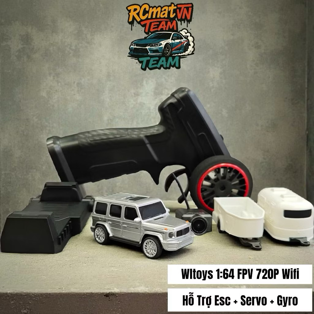 XE ĐIỀU KHIỂN MINI 1/64 FPV WLTOYS 6401 – CAMERA 720P SIÊU NÉT