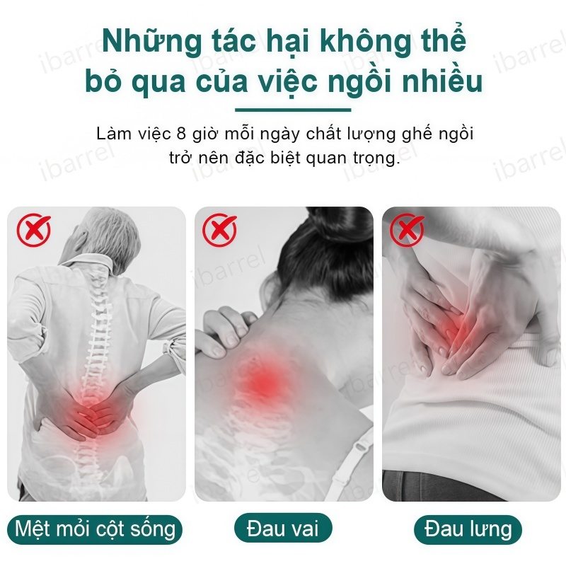 IB Ghế Văn Phòng Chân Quỳ Bọc Da PU Chống Nước Êm Ái Tựa Lưng Êm Khung Thép Gia Cố Chắc Chắn | BigBuy360 - bigbuy360.vn