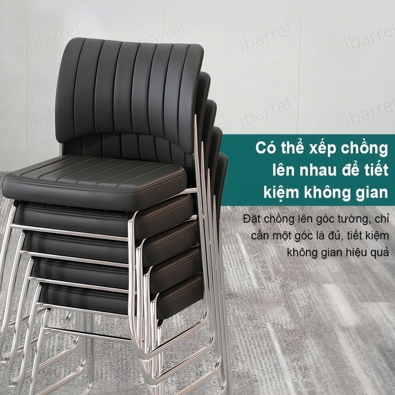 IB Ghế Văn Phòng Chân Quỳ Bọc Da PU Chống Nước Êm Ái Tựa Lưng Êm Khung Thép Gia Cố Chắc Chắn | BigBuy360 - bigbuy360.vn