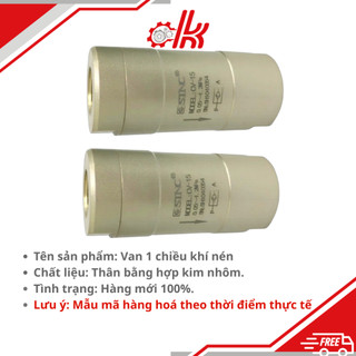 Van 1 chiều khí nén -  Van Chống Hồi Hơi, Van Một Chiều Lò Xo - Phụ kiện khí nén