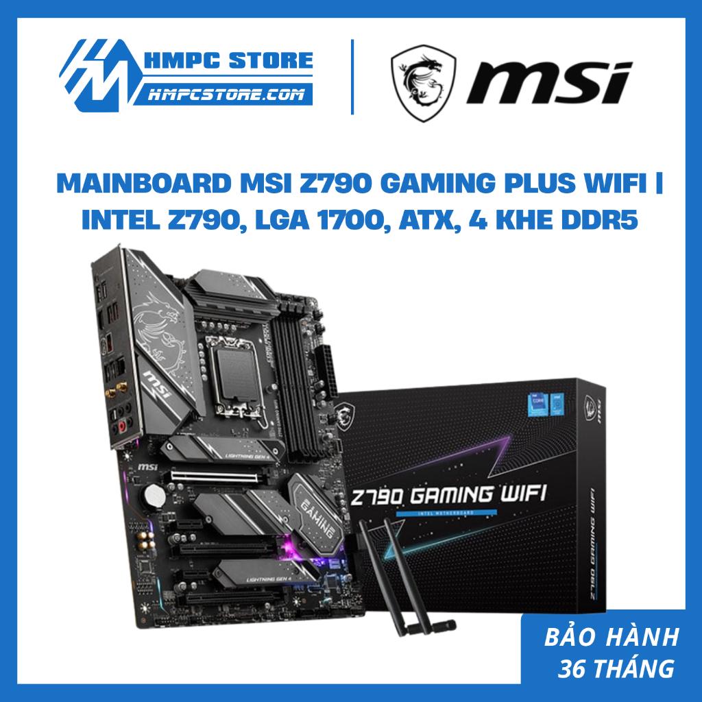 Bo mạch chủ - Mainboard MSI Z790 Gaming Plus WiFi | Intel Z790, LGA 1700, ATX, 4 khe DDR5