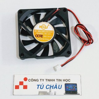 Quạt 7Cm , dày 1Cm / Điện áp DC 12V, Loại 2 dây 2 Pin hoặc 2 dây 3 Pin (NEW)