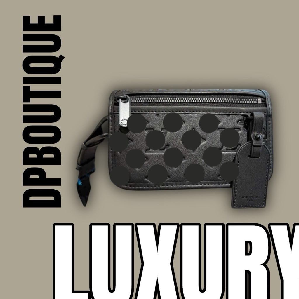 [ DPBoutique.hn 2 ] - Túi Đeo Chéo Nam Đen Vân Hoa Dập nổi Da Bê Cao Cấp - [ Full Box ]
