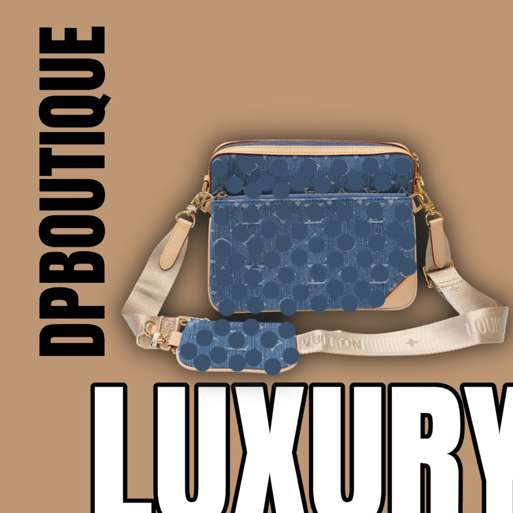 [ DPBoutique.hn 2 ] - Túi Đeo Chéo Nam 3in1 Vải Bỏ Phối Be Vân Hoa Cao Cấp - [ Full Box ]