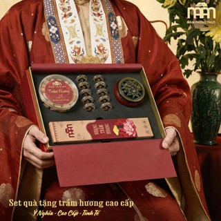 Set Quà Tặng Trầm Hương Cao Cấp - Hộp Quà Tặng Nhang Trầm Tết 2026