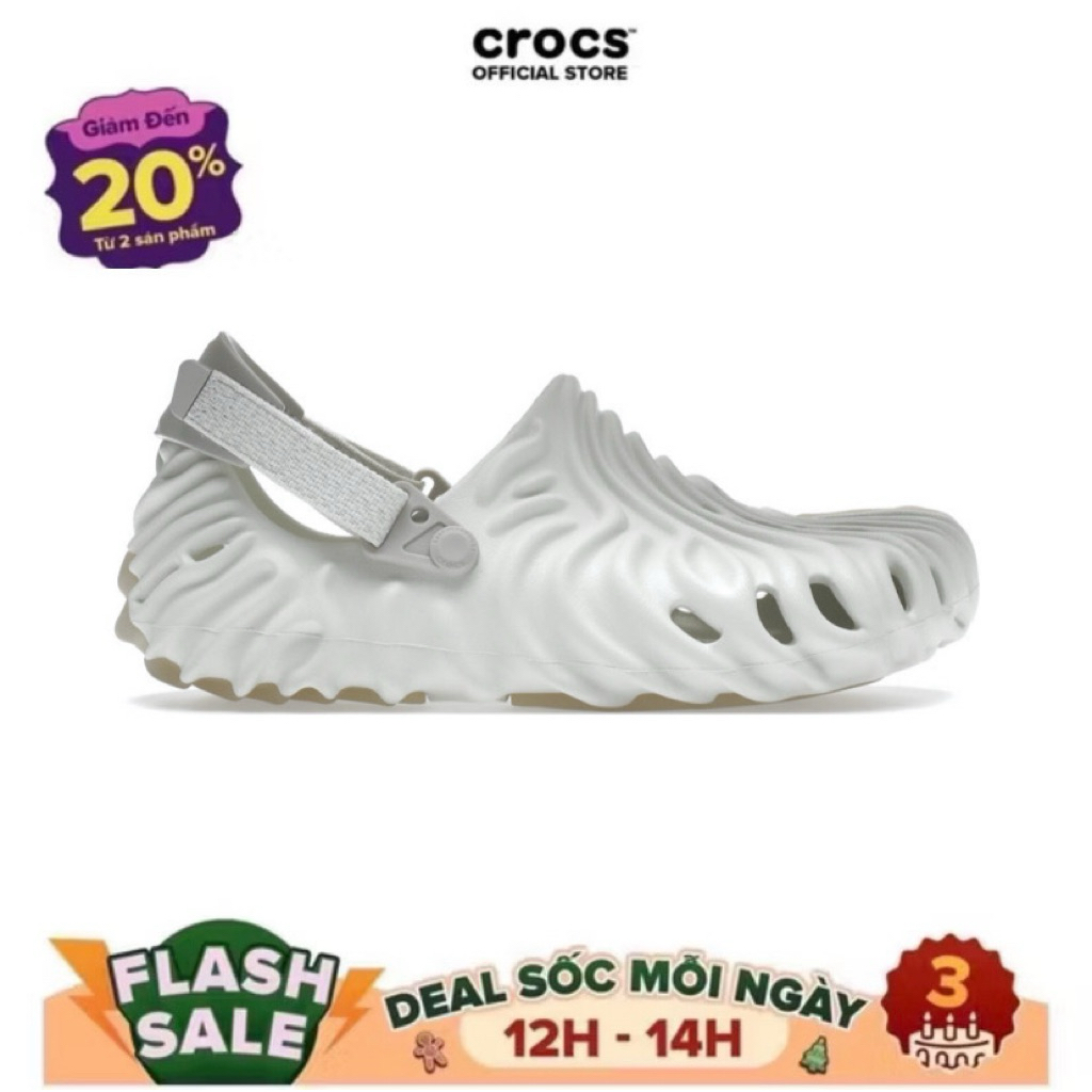 [ CHÍNH HÃNG ] GIÀY SALEHE BEMBURY x 𝖢𝖱𝖮𝖢𝖲 POLLEX 𝖢𝖫𝖮𝖦 CROCODILE - WHITE