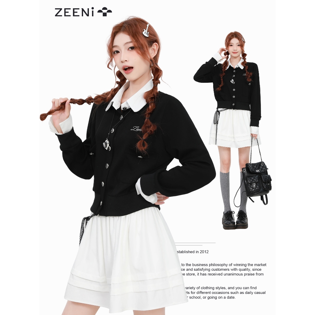 Set đồ nữ hàn quốc set đồ nữ áo len cardigan quần dài CLOT Local Brand