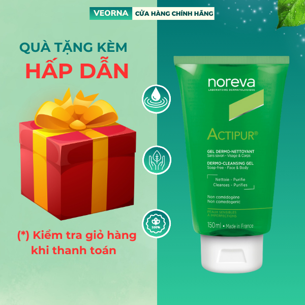 Sữa Rửa Mặt Cho Da Dầu Mụn Noreva Actipur Dermo Cleansing Gel