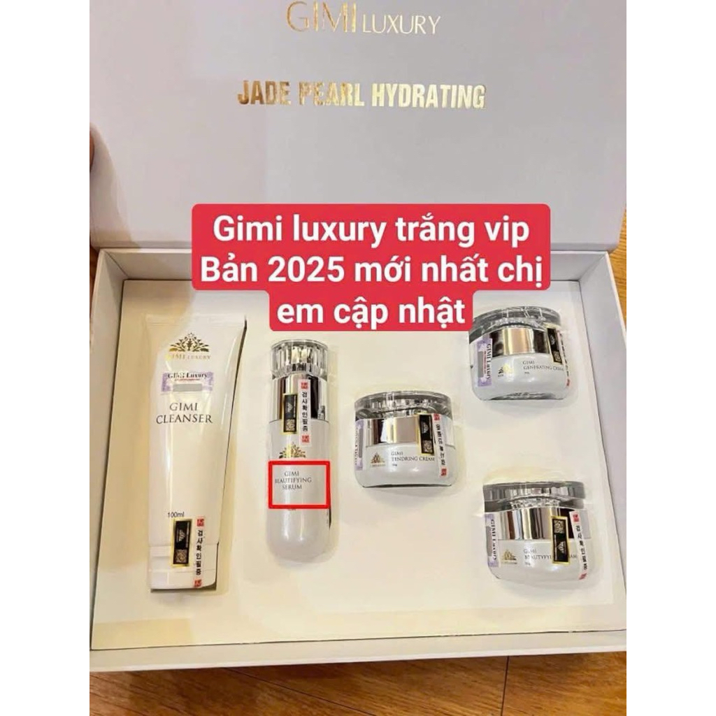 ( CAM KẾT HÀNG CHUẨN) Gimi Luxury :Combo 5 Sản Phẩm  Kem Nám,Tàn Nhan, Trắng da GiMi Luxury Hàn Quốc