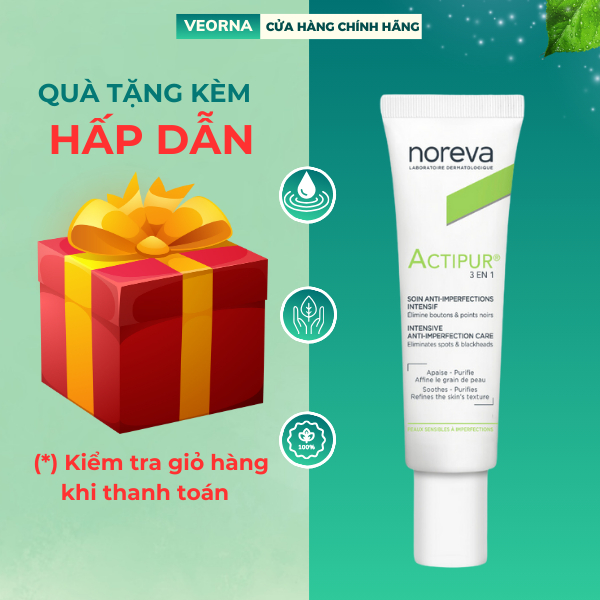 Kem Dưỡng Giảm Mụn Và Kiểm Soát Dầu Noreva Actipur 3 En 1 Care