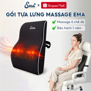 Gối tựa lưng massage cao su non EMA - Ôm trọn lưng, giúp thư giãn, Dành cho dân văn phòng