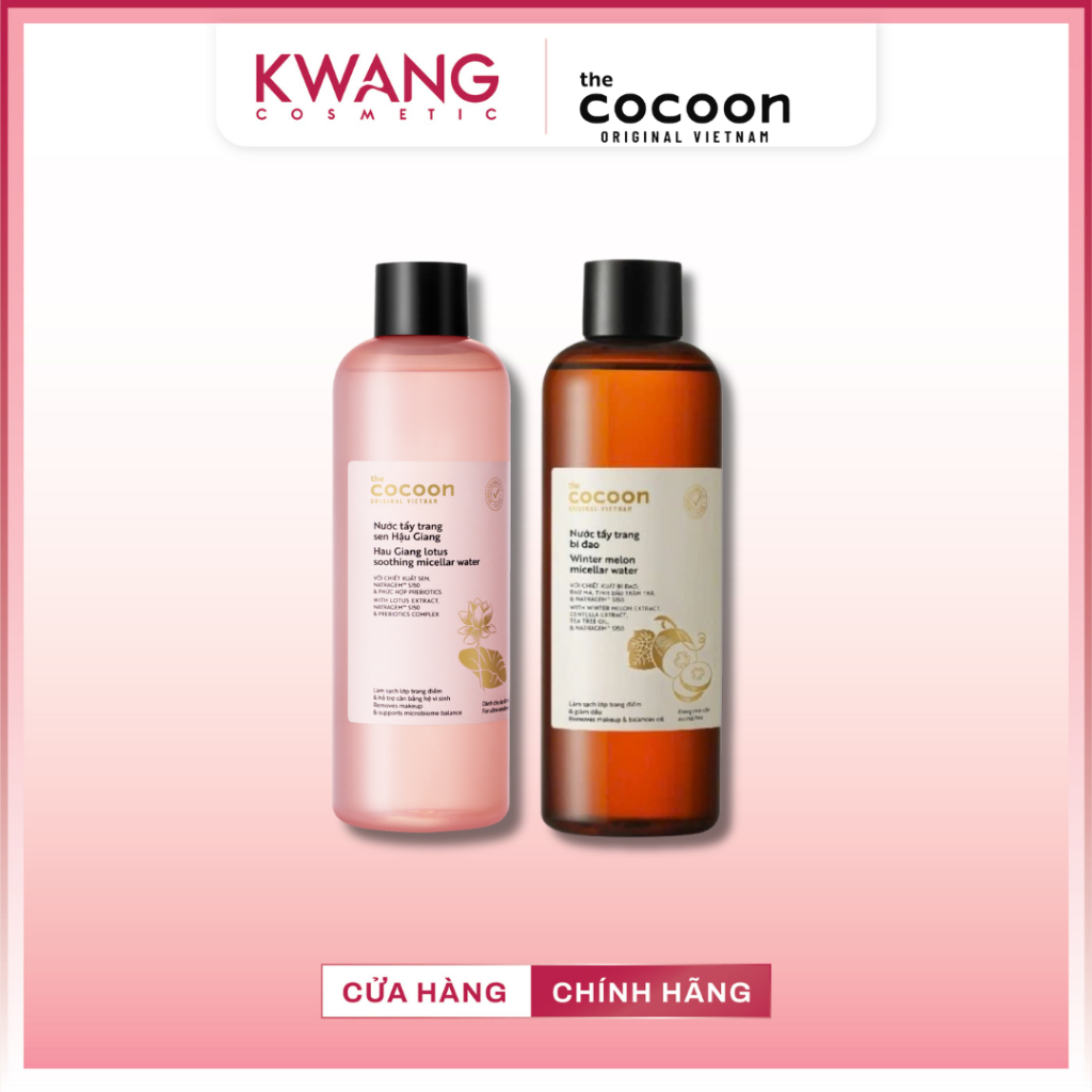 Nước tẩy trang dịu nhẹ sen Cocoon, tẩy trang bí đao Cocoon Winter Melon Micellar Water 500ml