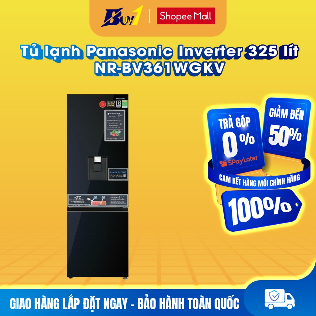 NR-BV361WGKV - Tủ lạnh Panasonic Inverter 325 lít NR-BV361WGKV - Hàng chính hãng
