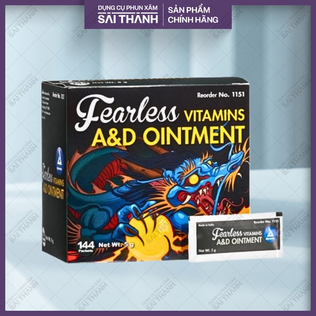 [Hộp 144 gói] Dưỡng Vitamin AD Ointment Xanh Dưỡng Ẩm Và Tái Tạo Da New