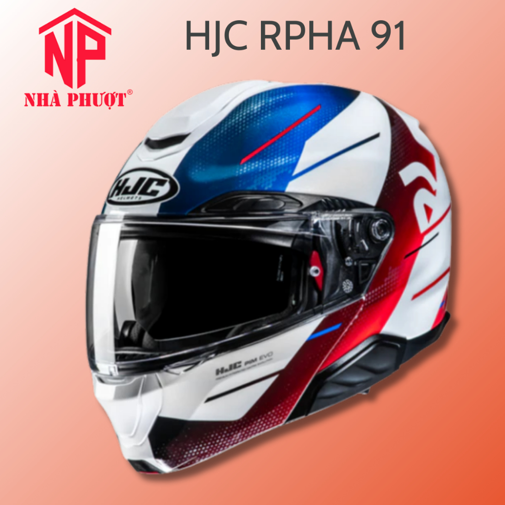 Mũ bảo hiểm fullface lật cầm HJC RPHA 91 BLAT MC21