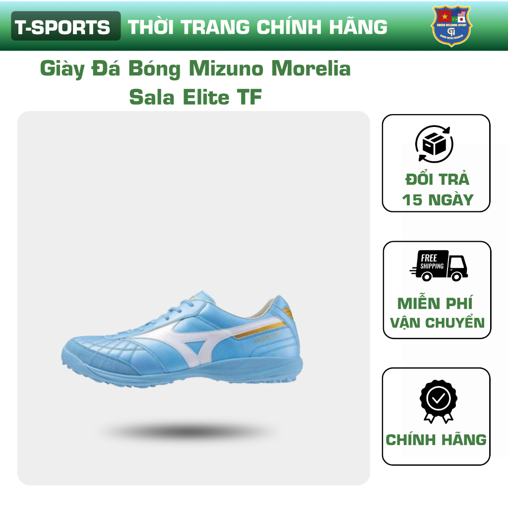 Giày Đá Bóng Mizuno Morelia Sala Elite TF Chính Hãng - Da Kangaroo, Đế TF Cỏ Nhân Tạo