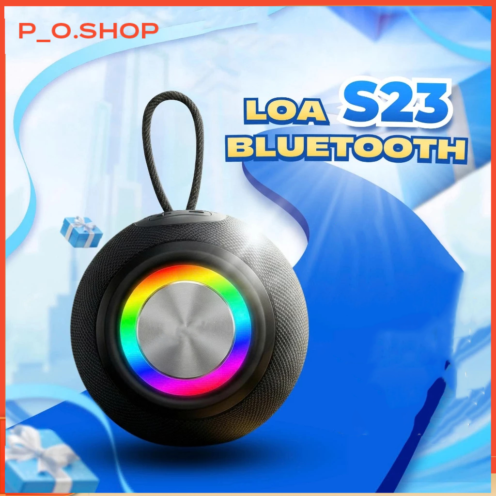 【🔥Rẻ】Loa bluetooth mini S23, loa nghe nhạc mini cầm tay, LED RGB, âm thanh vòm 360 độ