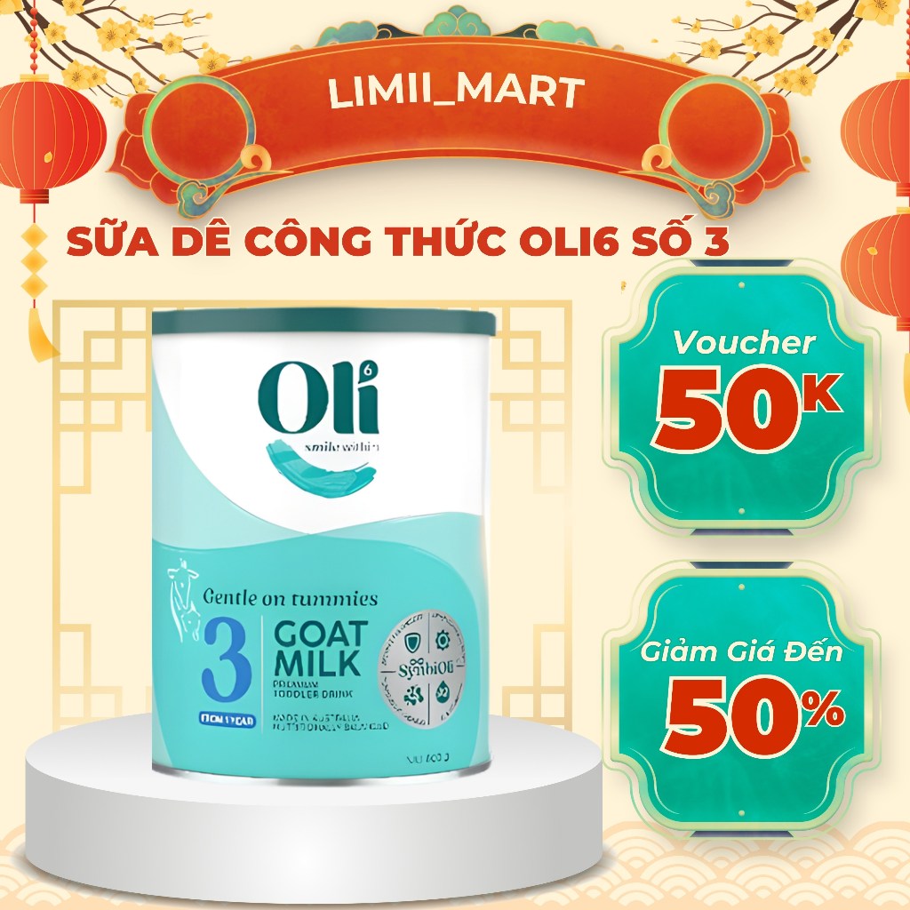 Sữa Dê Công Thức Nguyên Kem Đạm A2 Oli6  số 3 – Bổ Sung BB536 Êm Bụng Dễ Tiêu Hóa
