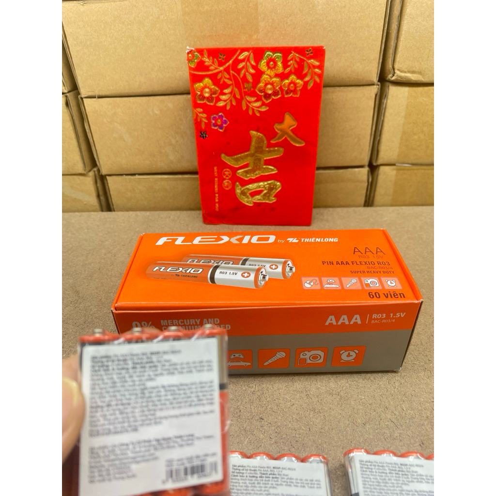40 Viên Pin Flexio Bé AAA R03 Thiên Long Siêu Bền Hàng Chính Hãng