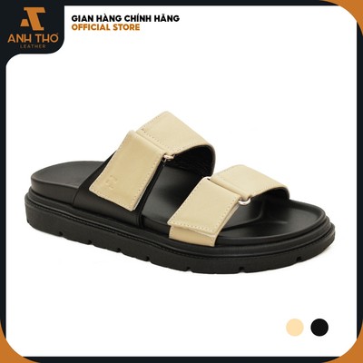 Dép da nam ALAN, dép Ultra-soft siêu êm với 2 lớp đế cao su mềm, quai da nappa hiện đại, năng động,  Anh Tho Leather