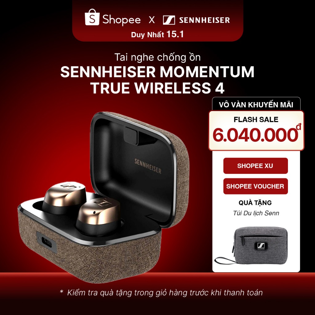 [SHIP HỎA TỐC] Tai nghe chống ồn Sennheiser Momentum True Wireless 4 - Hàng Chính hãng