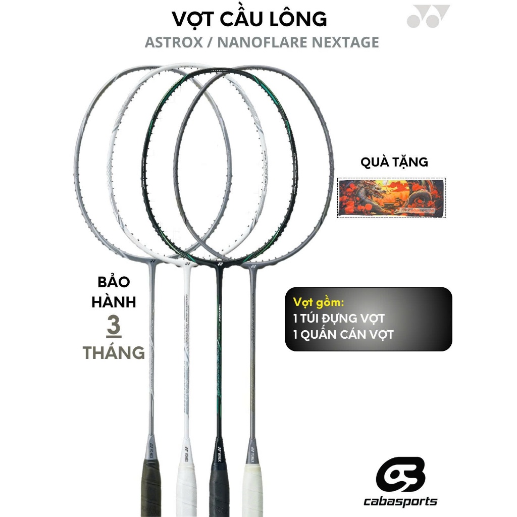 Vợt cầu lông Yonex Nanoflare Nextage, Astrox Nextage chính hãng tặng quấn cán