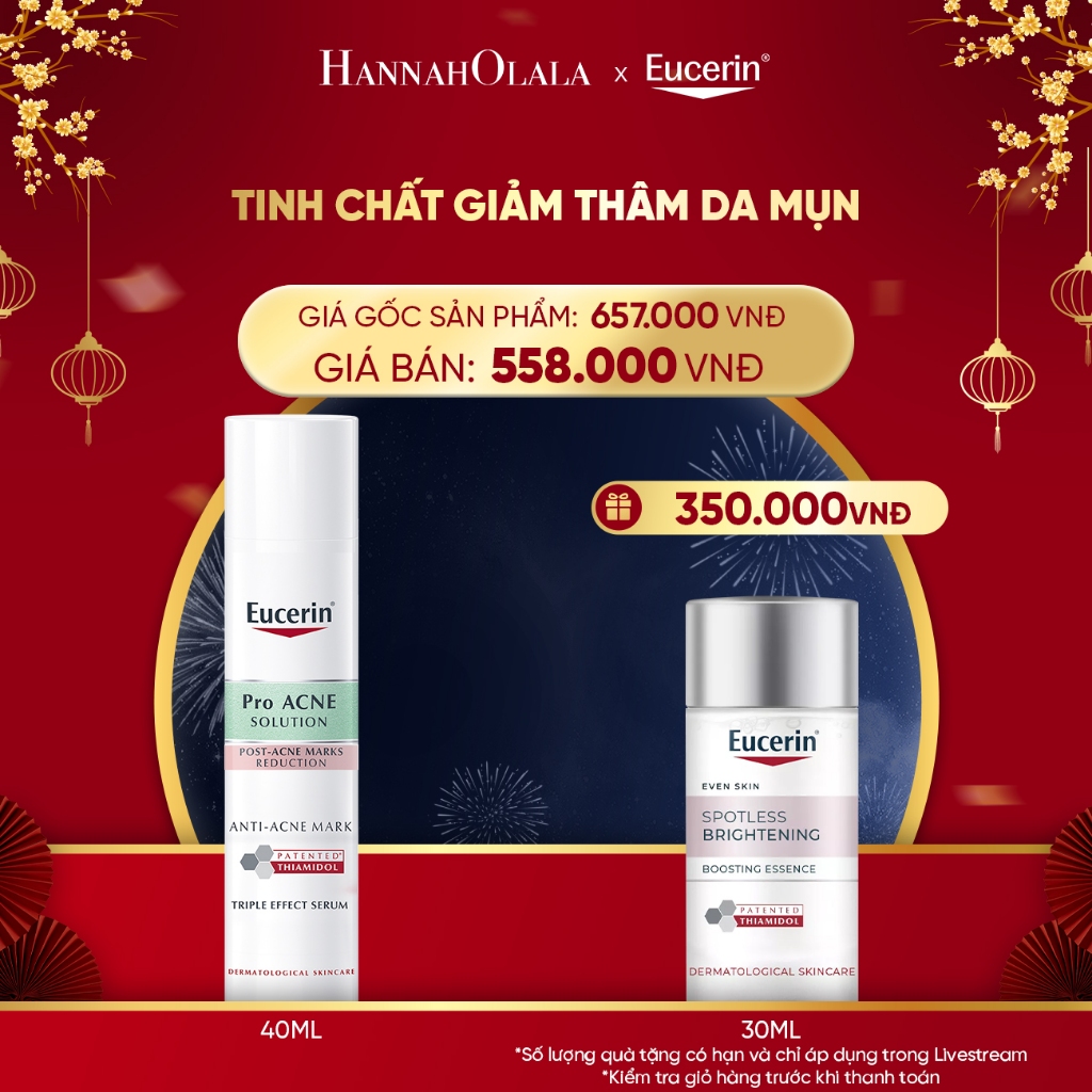 [Hannah Olala x Eucerin] Tinh chất giảm thâm & dưỡng sáng cho da mụn Eucerin Pro Acne Triple Effect 