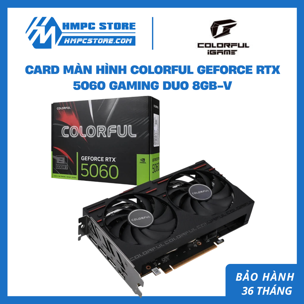 Card màn hình Colorful GeForce RTX 5060 Gaming DUO 8GB-V