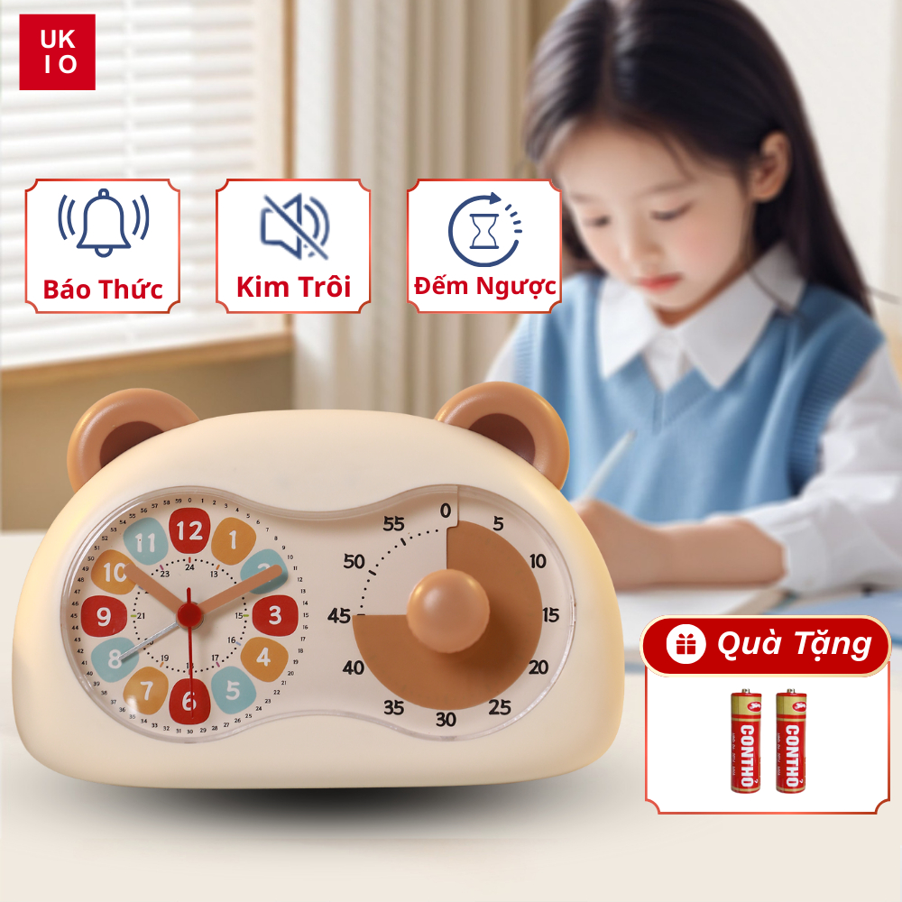 Đồng Hồ Đếm Ngược UKIO 3 Trong 1, Báo Thức To, Xem Giờ Chính Xác, Chức Năng Đếm Ngược Thời Gian.
