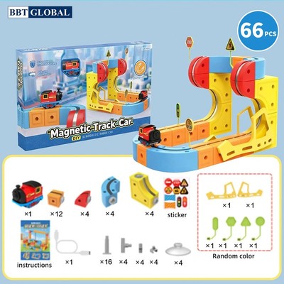 Đồ chơi xếp hình đường sắt xe lửa từ tính nam châm 7250A bbt global