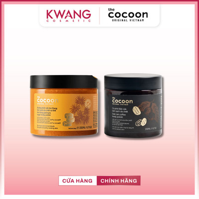 Tẩy da chết body, tẩy tế bào chết body cà phê, đường thốt nốt Cocoon túi, hũ 200ml