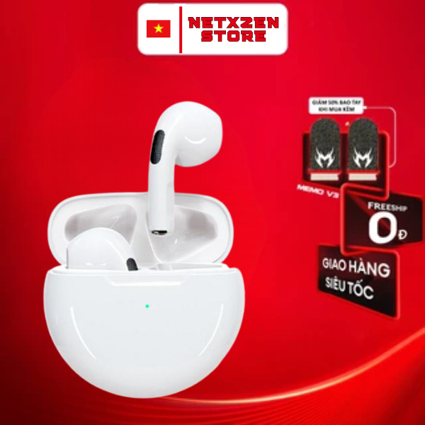 Tai Nghe Bluetooth Không Dây Pro 6 - Tai Nghe Nhét Tai Pro 6 bản quốc tế 2024 chính hãng Ivu Tech