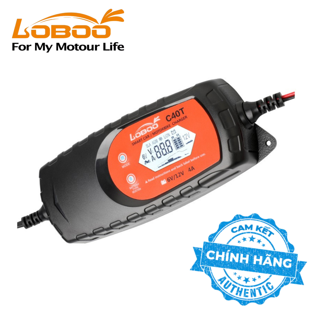 [LOBOO] Sạc ắc quy LOBOO C40T (LOBOO C40T Smart Battery Tender & Charger (4A/1A)|6V/12V)