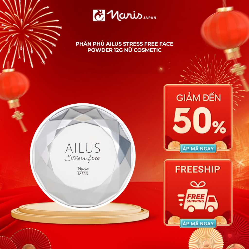 [VHL] Phấn phủ trang điểm Naris Cosmetics Ailus Stress Free Face Powder SPF30 PA+++ 12g