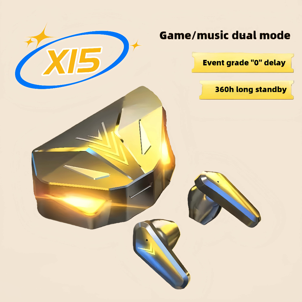 Tai Nghe Bluetooth Gaming X15 Pin 5- 7h Âm Thanh Rõ Cảm Ứng , bảo hành 12 tháng