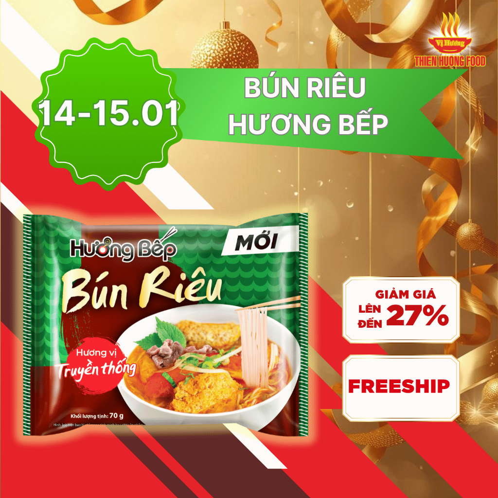Thùng 30 Gói Bún Riêu Hương Bếp 70gram/gói [TBNZZ0003]