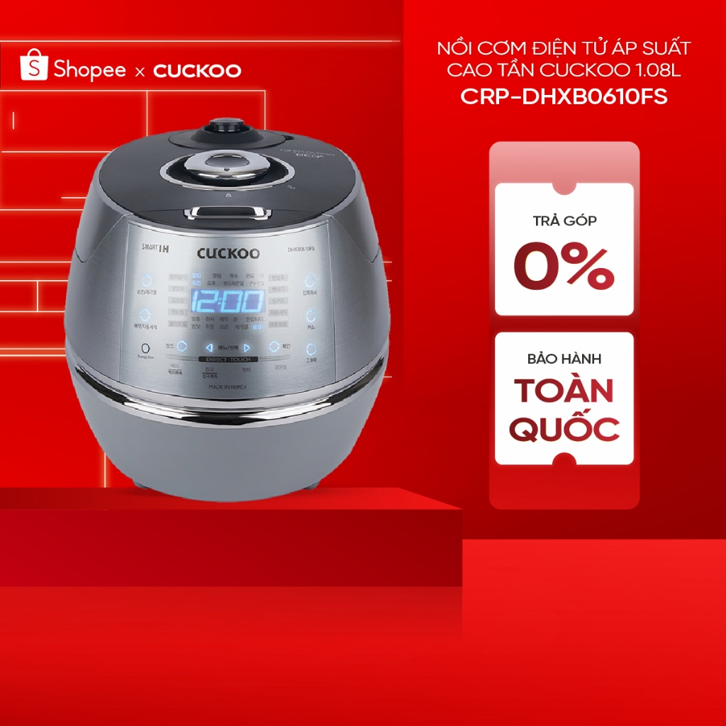 Nồi cơm điện tử áp suất cao tần Cuckoo CRP-DHXB0610FS- 1.08L - chính hãng