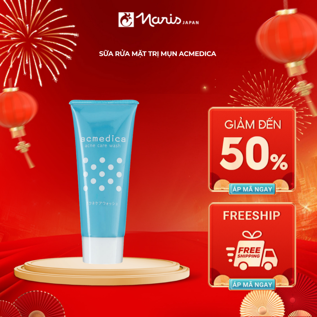 Sữa rửa mặt cho da dầu & mụn Naris Acmedica Acne Care Wash 100gr