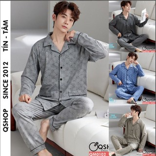 Tổng hợp bộ pijama nam thun co giản tặng người lớn trung niên pijama cho cha ông QSHOP